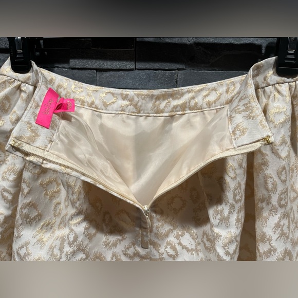 Lilly Pulitzer NWOT Leah Animal Print Bubble Hem Metallic Accent Mini Skirt sz12 - Picture 7 of 15